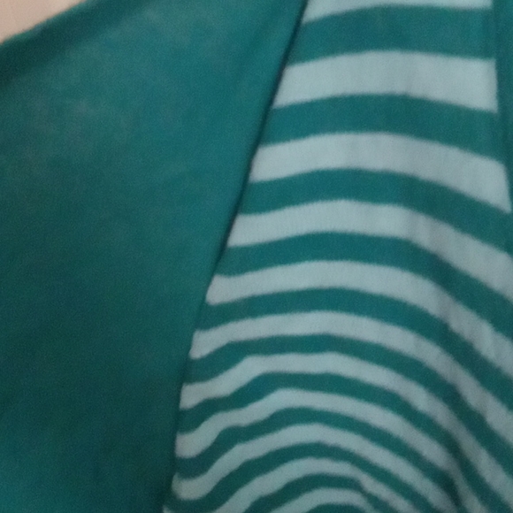 Teal and blue attached sweater set - Picture 3 of 4